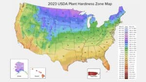 USDA Plant Hardiness Zone Map 2023